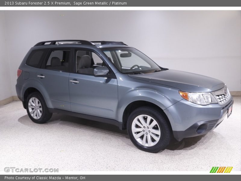 Sage Green Metallic / Platinum 2013 Subaru Forester 2.5 X Premium