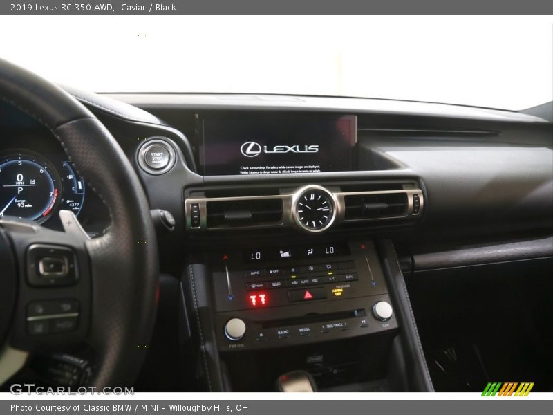 Controls of 2019 RC 350 AWD