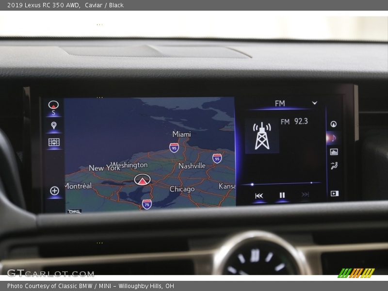 Navigation of 2019 RC 350 AWD