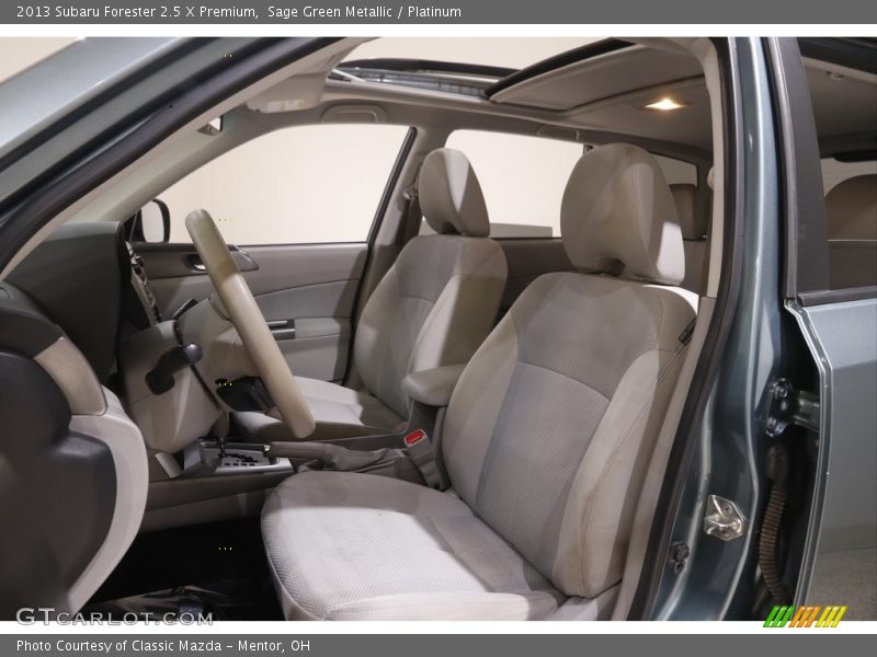 Sage Green Metallic / Platinum 2013 Subaru Forester 2.5 X Premium