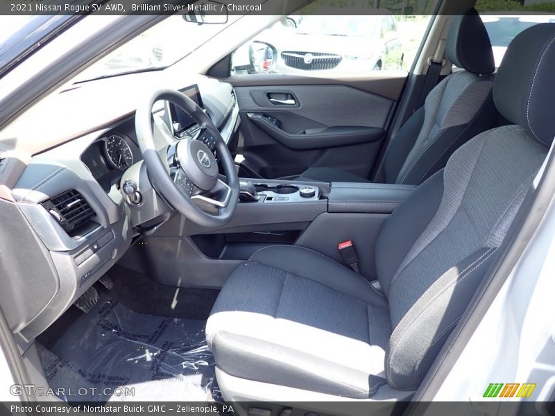 Brilliant Silver Metallic / Charcoal 2021 Nissan Rogue SV AWD