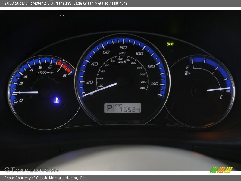 Sage Green Metallic / Platinum 2013 Subaru Forester 2.5 X Premium
