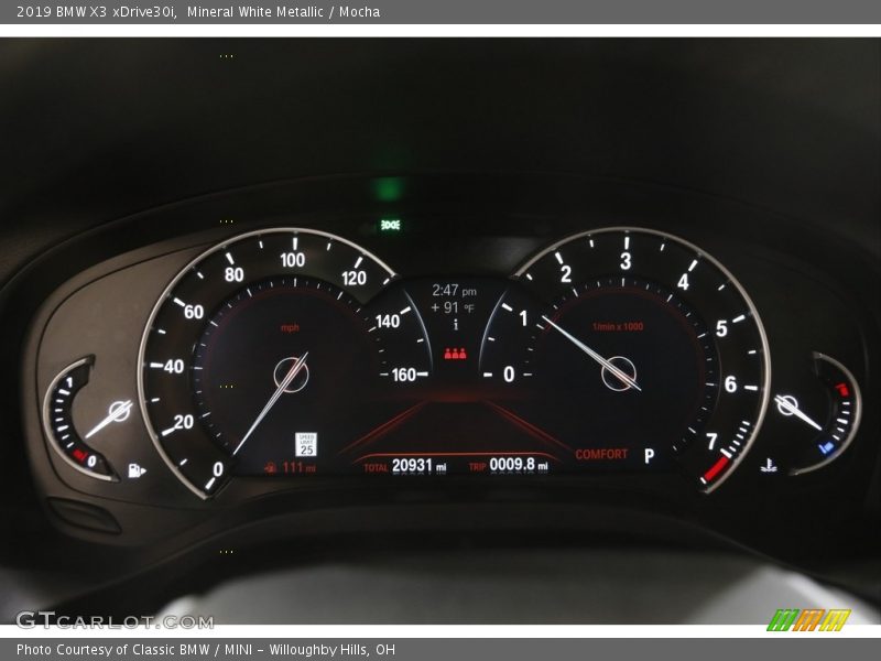 Mineral White Metallic / Mocha 2019 BMW X3 xDrive30i