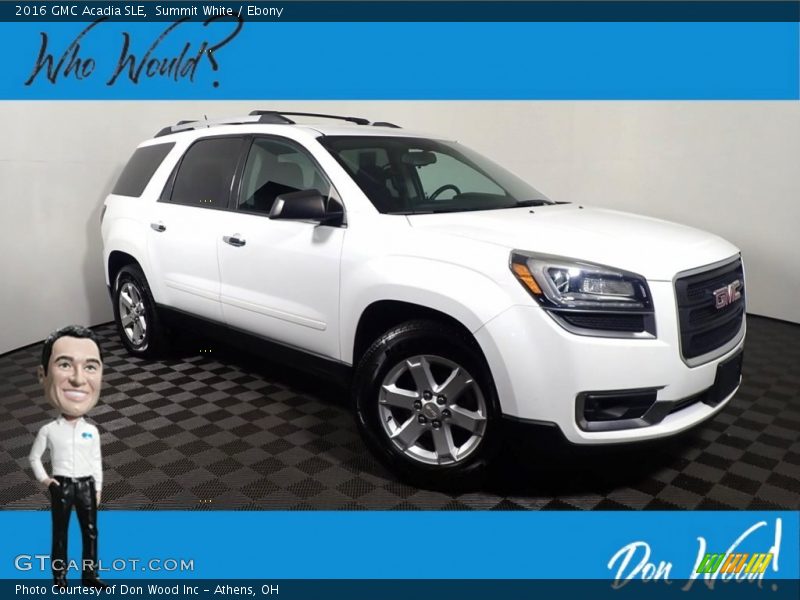 Summit White / Ebony 2016 GMC Acadia SLE