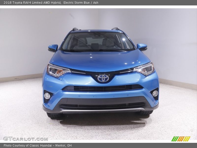 Electric Storm Blue / Ash 2018 Toyota RAV4 Limited AWD Hybrid