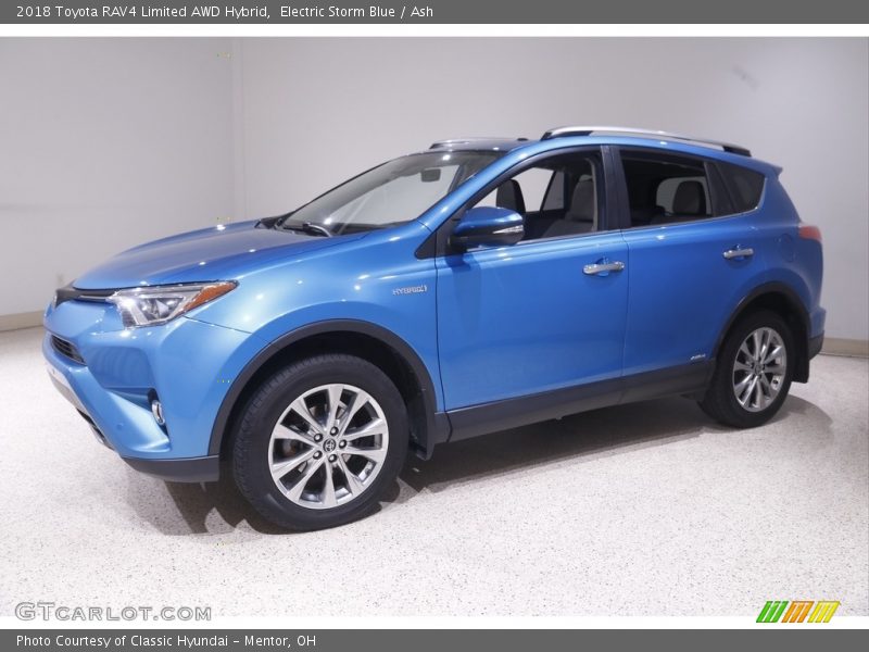 Electric Storm Blue / Ash 2018 Toyota RAV4 Limited AWD Hybrid