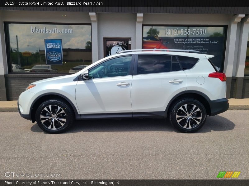 Blizzard Pearl / Ash 2015 Toyota RAV4 Limited AWD