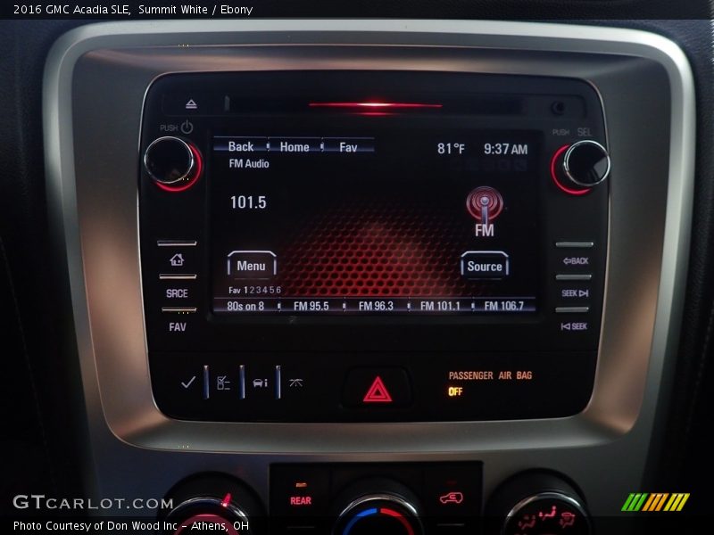 Summit White / Ebony 2016 GMC Acadia SLE