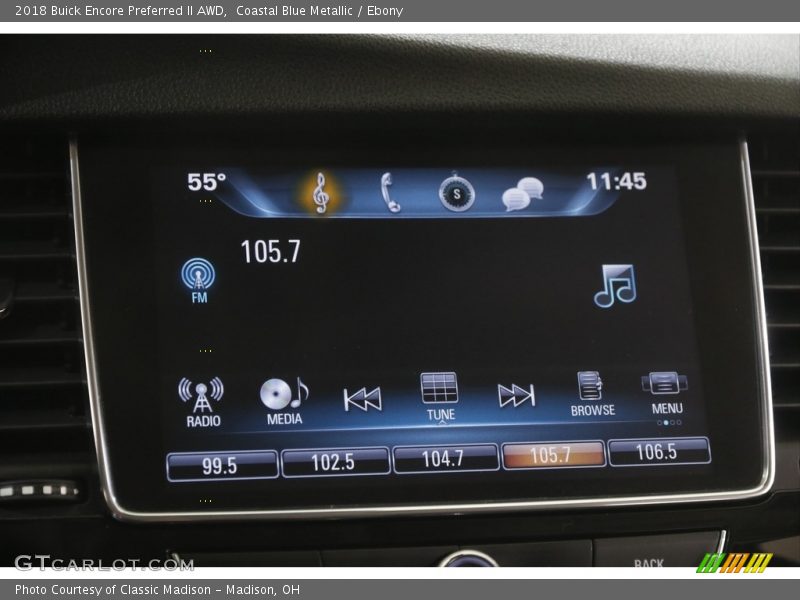 Coastal Blue Metallic / Ebony 2018 Buick Encore Preferred II AWD