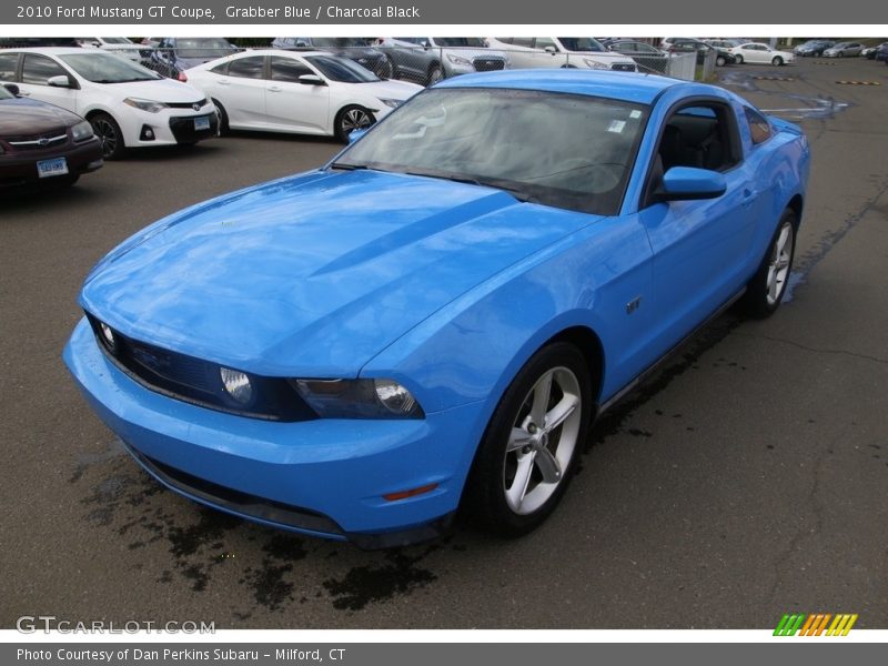 Grabber Blue / Charcoal Black 2010 Ford Mustang GT Coupe