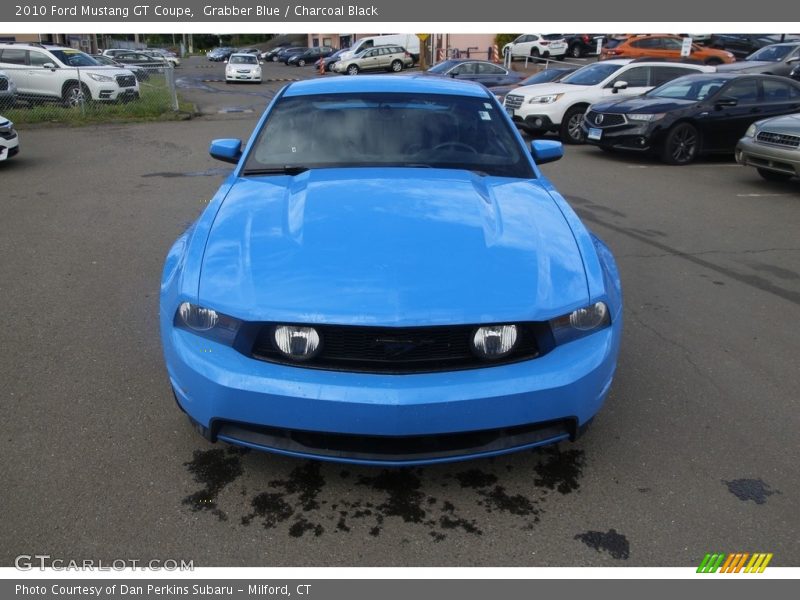 Grabber Blue / Charcoal Black 2010 Ford Mustang GT Coupe