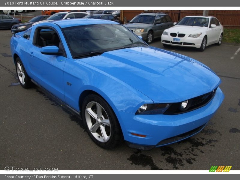 Grabber Blue / Charcoal Black 2010 Ford Mustang GT Coupe