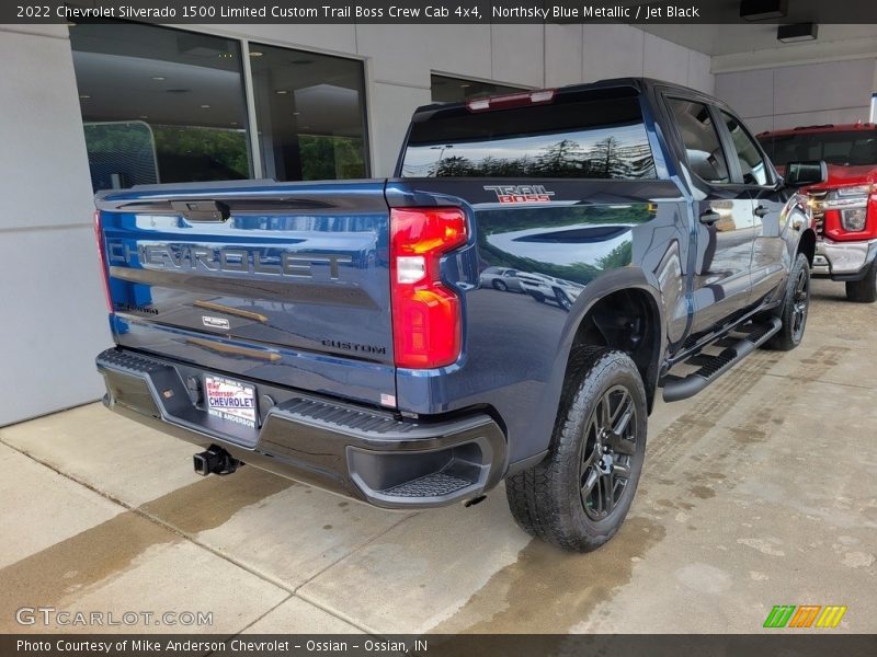 Northsky Blue Metallic / Jet Black 2022 Chevrolet Silverado 1500 Limited Custom Trail Boss Crew Cab 4x4