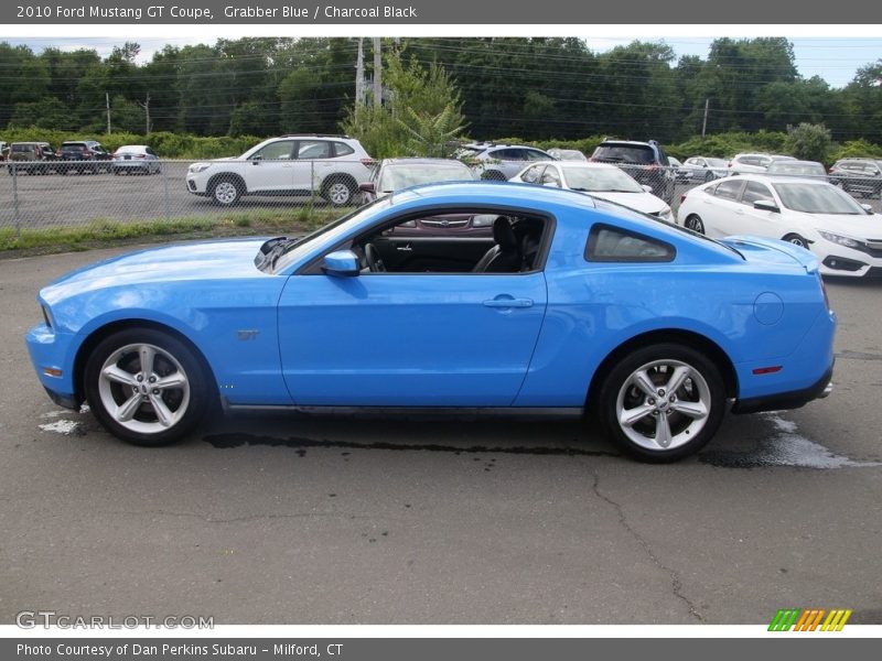 Grabber Blue / Charcoal Black 2010 Ford Mustang GT Coupe