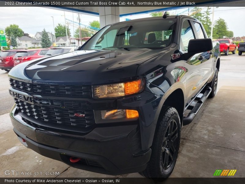 Northsky Blue Metallic / Jet Black 2022 Chevrolet Silverado 1500 Limited Custom Trail Boss Crew Cab 4x4