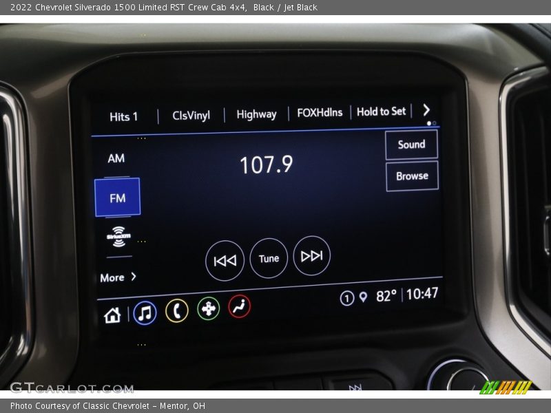 Black / Jet Black 2022 Chevrolet Silverado 1500 Limited RST Crew Cab 4x4