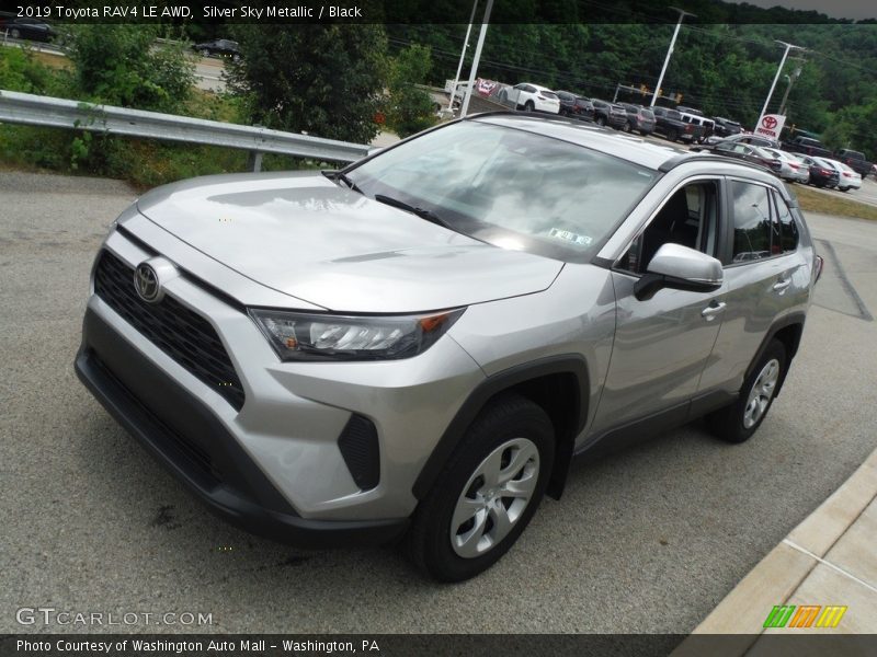 Silver Sky Metallic / Black 2019 Toyota RAV4 LE AWD