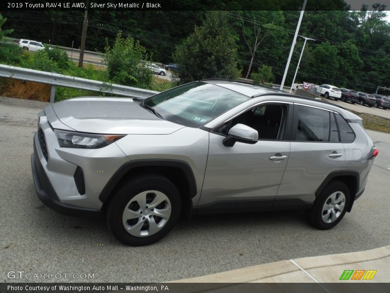 Silver Sky Metallic / Black 2019 Toyota RAV4 LE AWD