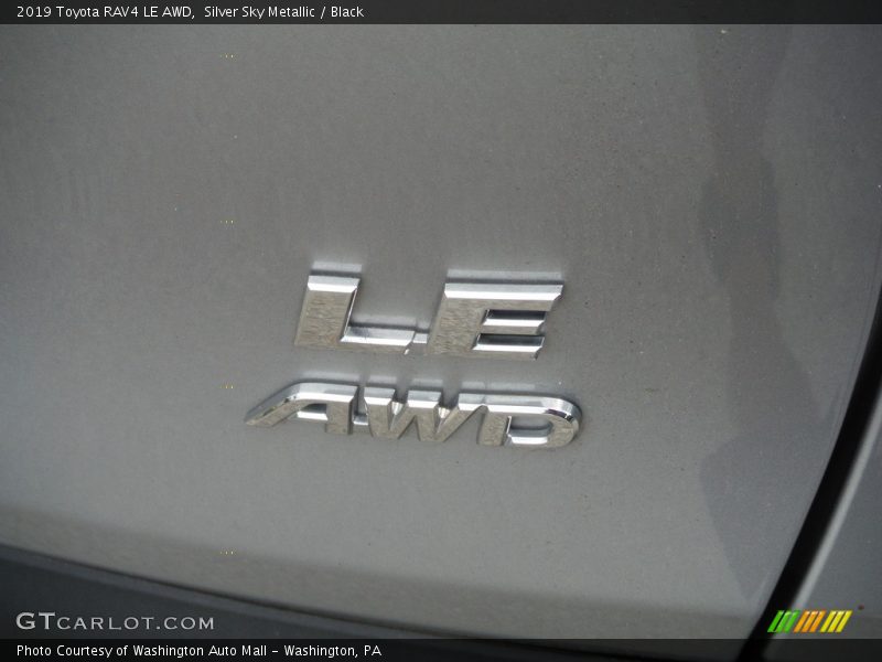 Silver Sky Metallic / Black 2019 Toyota RAV4 LE AWD