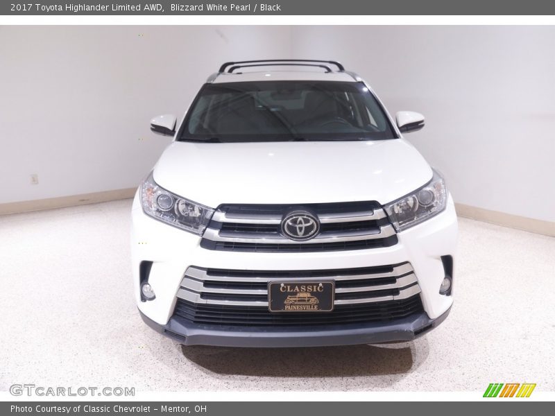 Blizzard White Pearl / Black 2017 Toyota Highlander Limited AWD