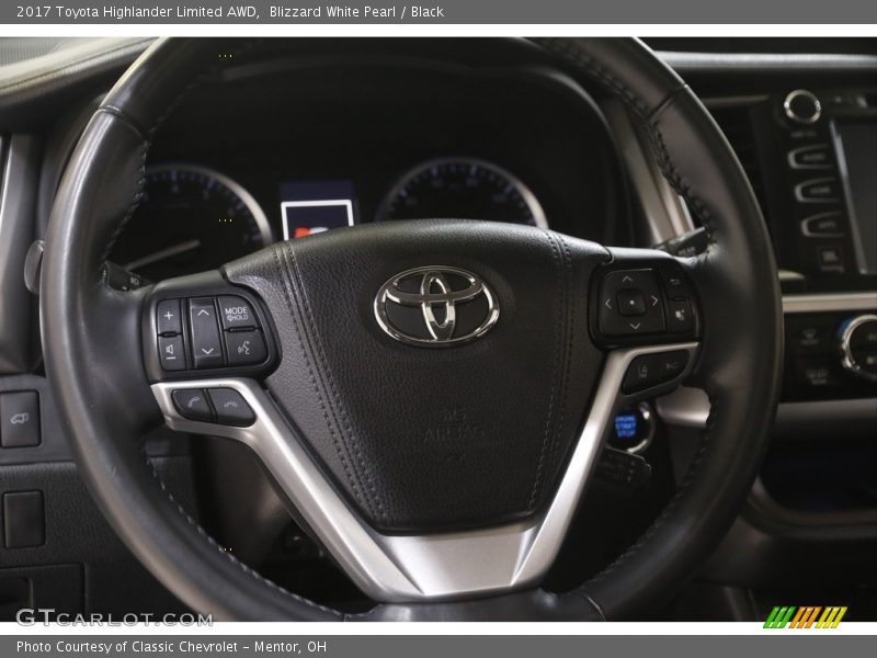 Blizzard White Pearl / Black 2017 Toyota Highlander Limited AWD
