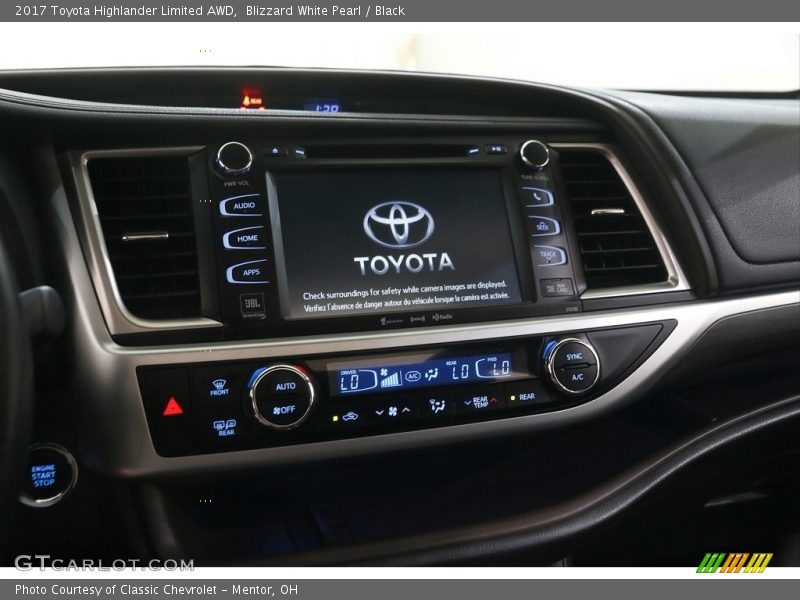 Blizzard White Pearl / Black 2017 Toyota Highlander Limited AWD