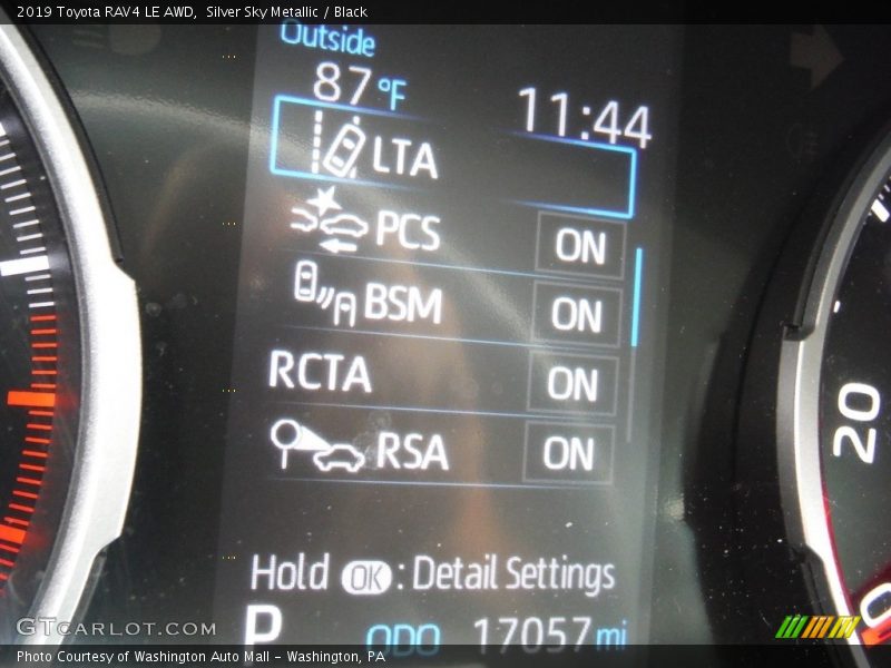Silver Sky Metallic / Black 2019 Toyota RAV4 LE AWD