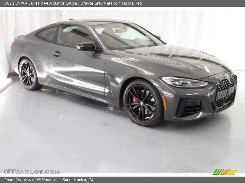 Dravite Grey Metallic / Tacora Red 2021 BMW 4 Series M440i xDrive Coupe