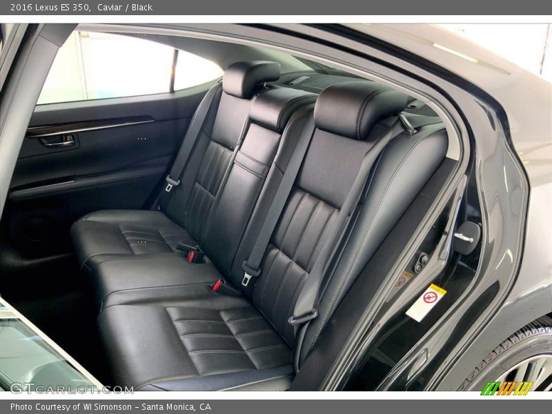 Rear Seat of 2016 ES 350