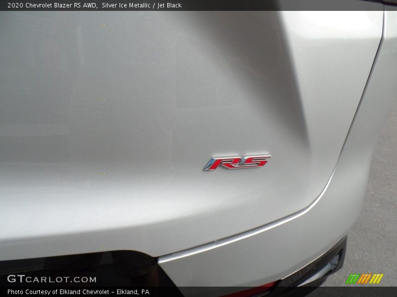 Silver Ice Metallic / Jet Black 2020 Chevrolet Blazer RS AWD
