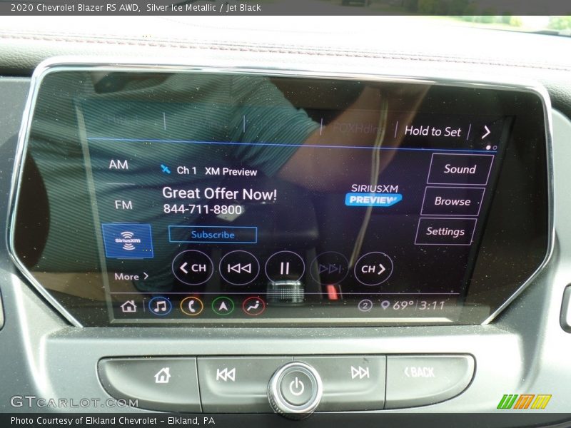 Silver Ice Metallic / Jet Black 2020 Chevrolet Blazer RS AWD