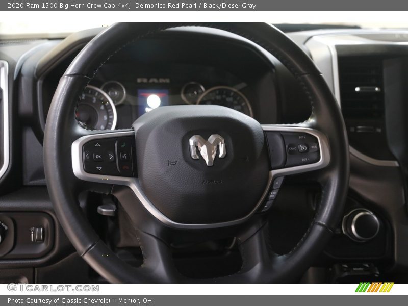 Delmonico Red Pearl / Black/Diesel Gray 2020 Ram 1500 Big Horn Crew Cab 4x4