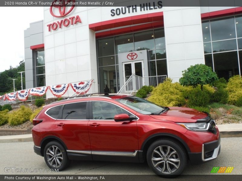 Radiant Red Metallic / Gray 2020 Honda CR-V Touring AWD