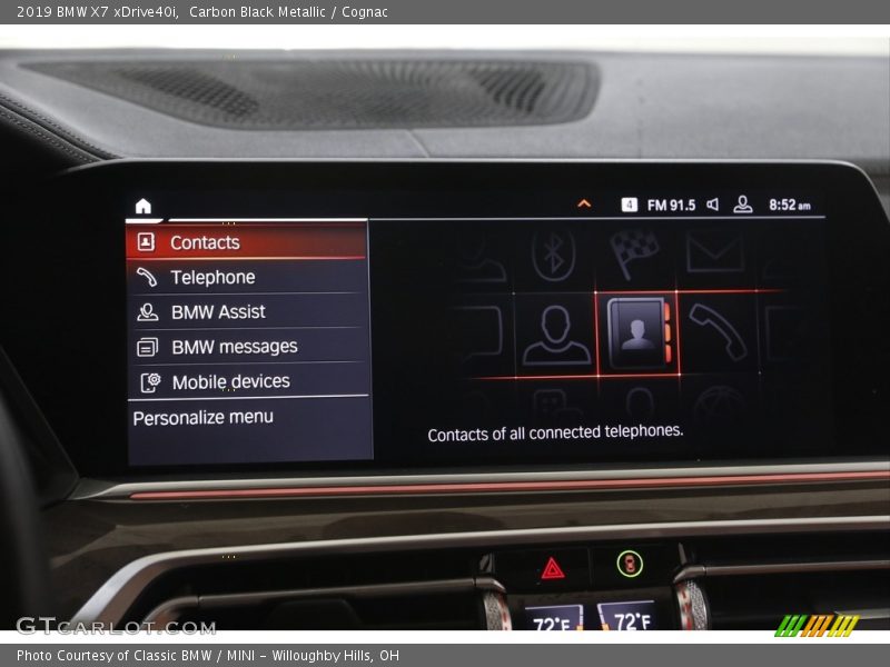 Carbon Black Metallic / Cognac 2019 BMW X7 xDrive40i