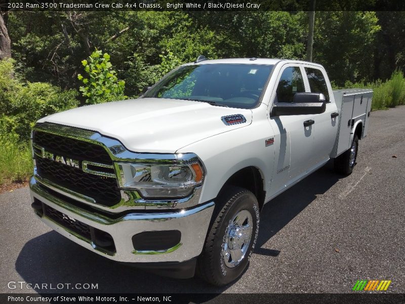 Bright White / Black/Diesel Gray 2022 Ram 3500 Tradesman Crew Cab 4x4 Chassis