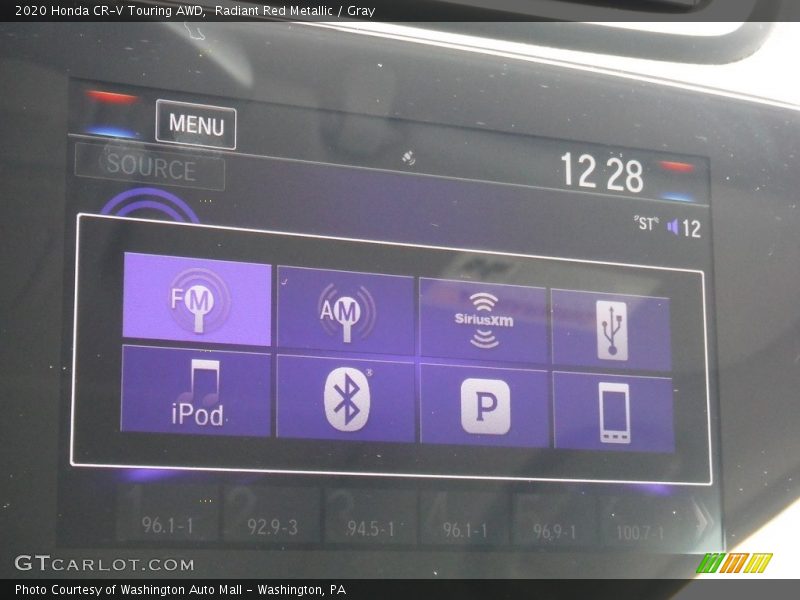 Radiant Red Metallic / Gray 2020 Honda CR-V Touring AWD