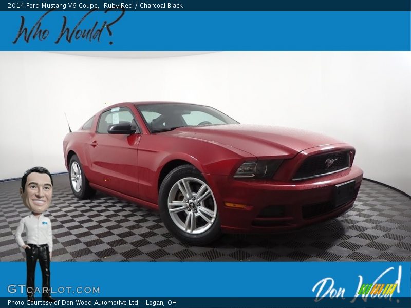 Ruby Red / Charcoal Black 2014 Ford Mustang V6 Coupe