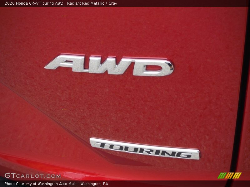 Radiant Red Metallic / Gray 2020 Honda CR-V Touring AWD