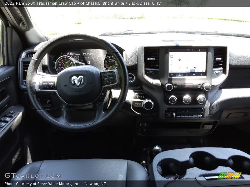 Bright White / Black/Diesel Gray 2022 Ram 3500 Tradesman Crew Cab 4x4 Chassis
