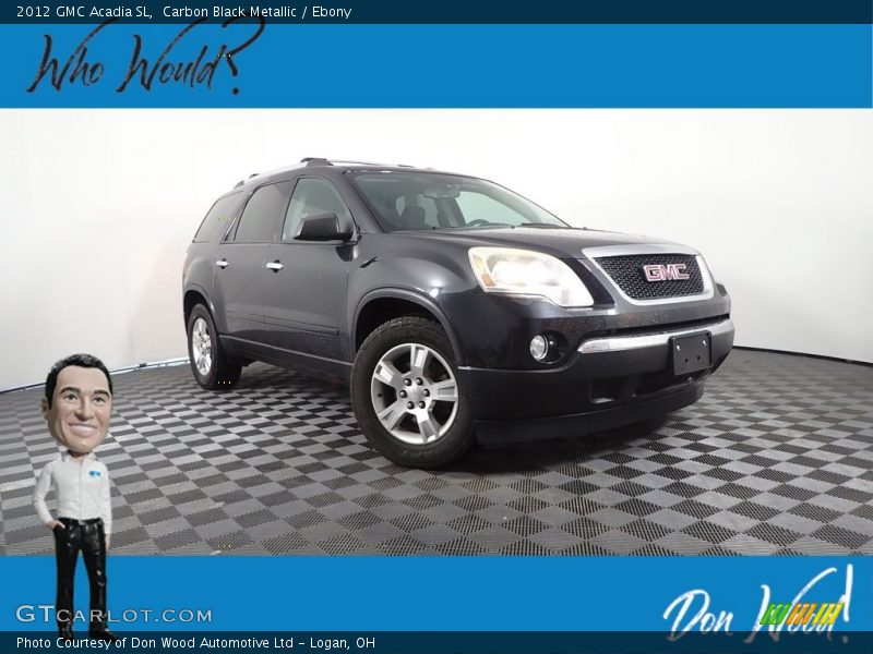 Carbon Black Metallic / Ebony 2012 GMC Acadia SL
