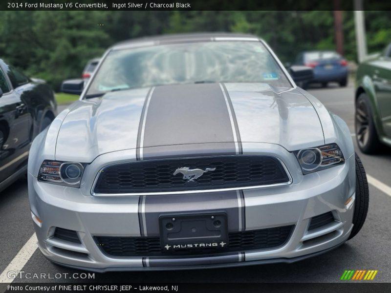 Ingot Silver / Charcoal Black 2014 Ford Mustang V6 Convertible