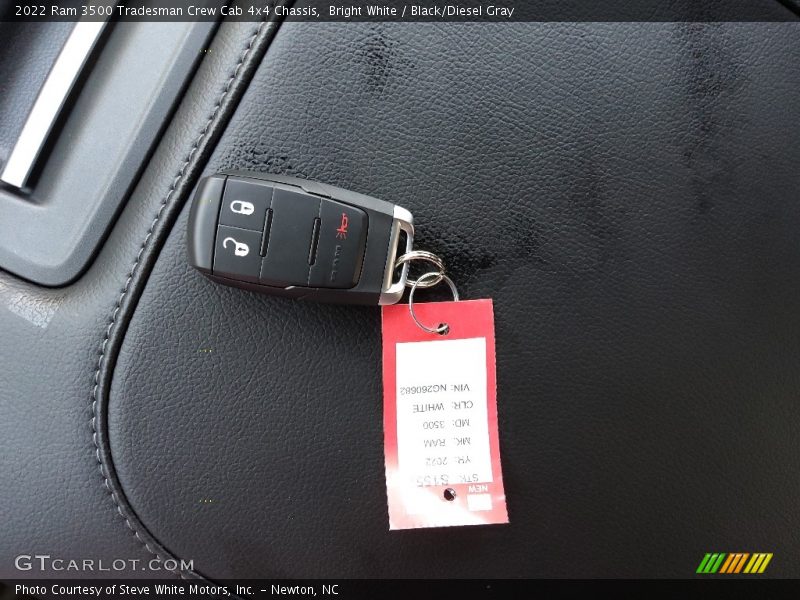 Bright White / Black/Diesel Gray 2022 Ram 3500 Tradesman Crew Cab 4x4 Chassis