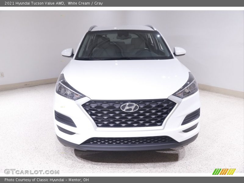 White Cream / Gray 2021 Hyundai Tucson Value AWD