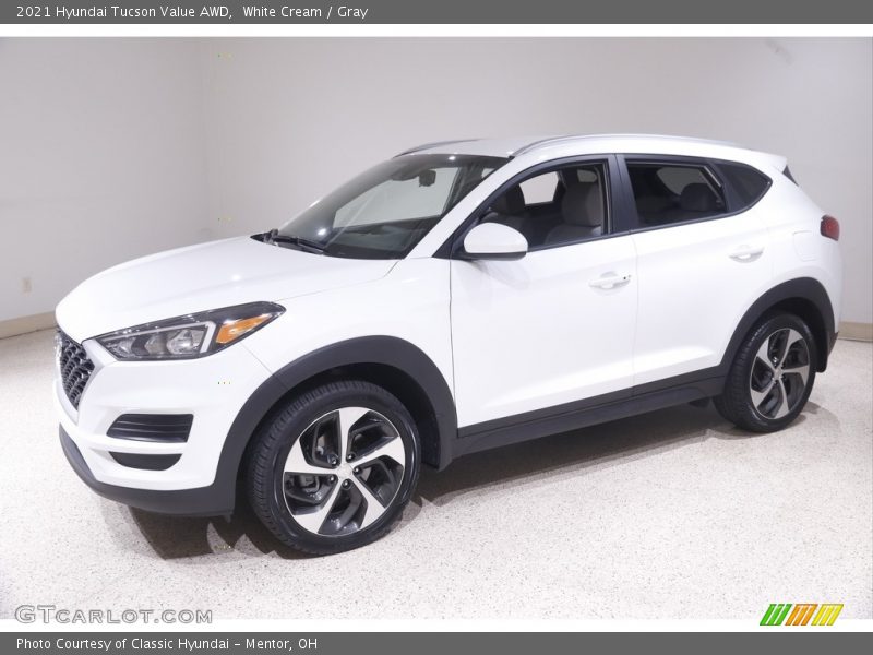 White Cream / Gray 2021 Hyundai Tucson Value AWD