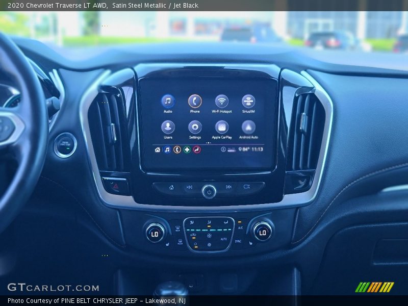 Satin Steel Metallic / Jet Black 2020 Chevrolet Traverse LT AWD