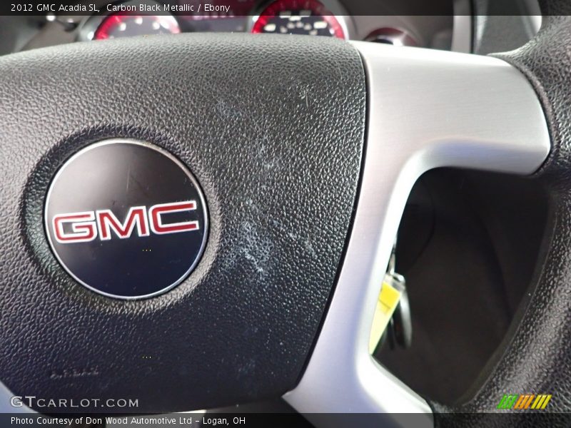 Carbon Black Metallic / Ebony 2012 GMC Acadia SL