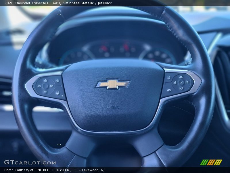Satin Steel Metallic / Jet Black 2020 Chevrolet Traverse LT AWD