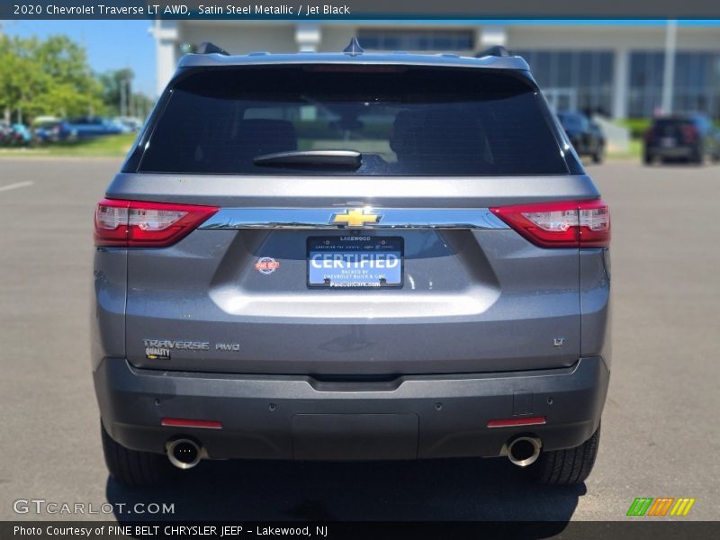 Satin Steel Metallic / Jet Black 2020 Chevrolet Traverse LT AWD