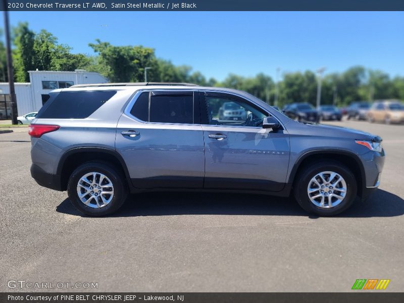 Satin Steel Metallic / Jet Black 2020 Chevrolet Traverse LT AWD