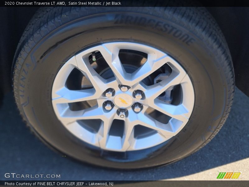 Satin Steel Metallic / Jet Black 2020 Chevrolet Traverse LT AWD